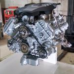 Hyundai V8 engine display front at 2016 NAIAS